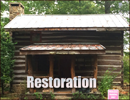 Historic Log Cabin Restoration  Davie County, North Carolina